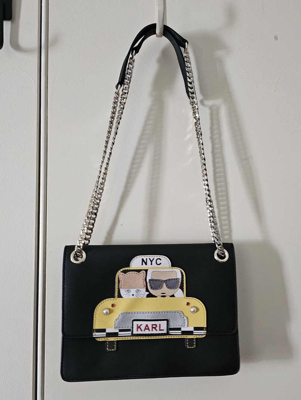 Karl Langerfield NYC Taxi Cross Body Handbag.